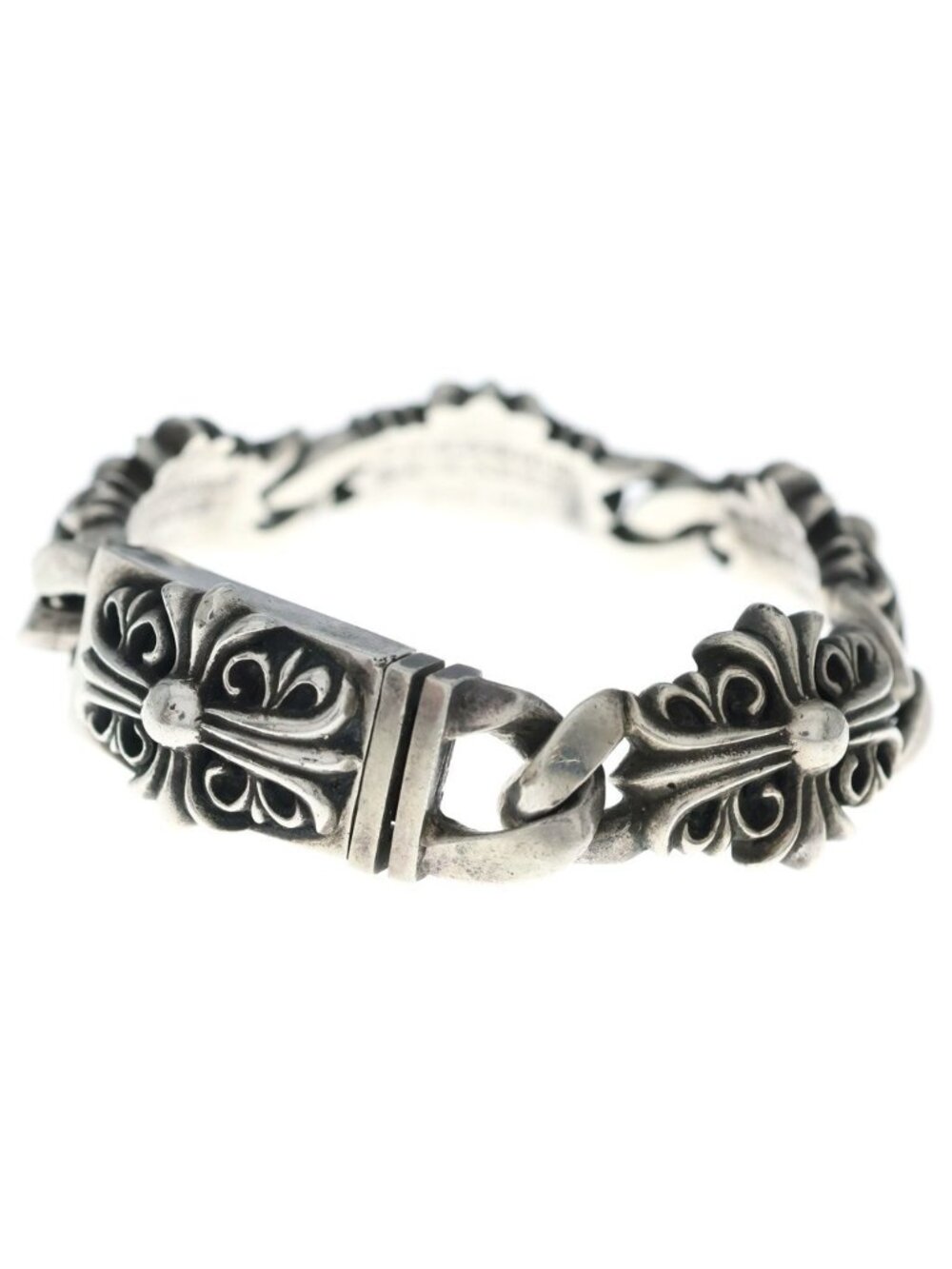 Chrome Hearts Keeper Link Silver Bracelet